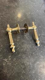 1x set Deurklinken ANTIEK Auer 1907 goud messing deurkrukken, Antiek en Kunst, Ophalen of Verzenden