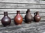 Lot van 4 steengoed oliekruikjes kruik Bouffioulx 18e eeuw, Antiek en Kunst, Antiek | Keramiek en Aardewerk, Ophalen of Verzenden