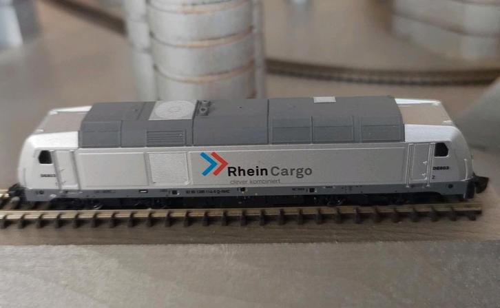 MÄRKLIN Z diesellocomotief BR 285 Rhein Cargo uit set 81875, Hobby en Vrije tijd, Modeltreinen | Overige schalen, Zo goed als nieuw