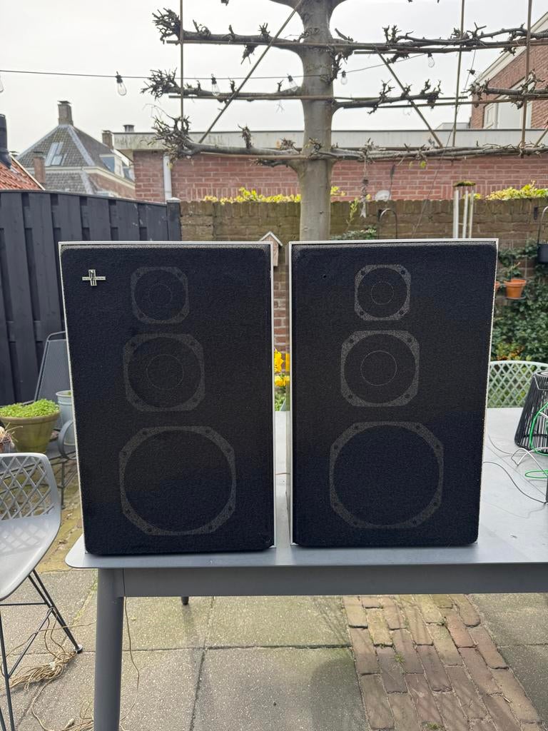 Vintage Philips luidsprekers - Set van 2, Gebruikt, 60 tot 120 watt, Front, Rear of Stereo speakers, Ophalen