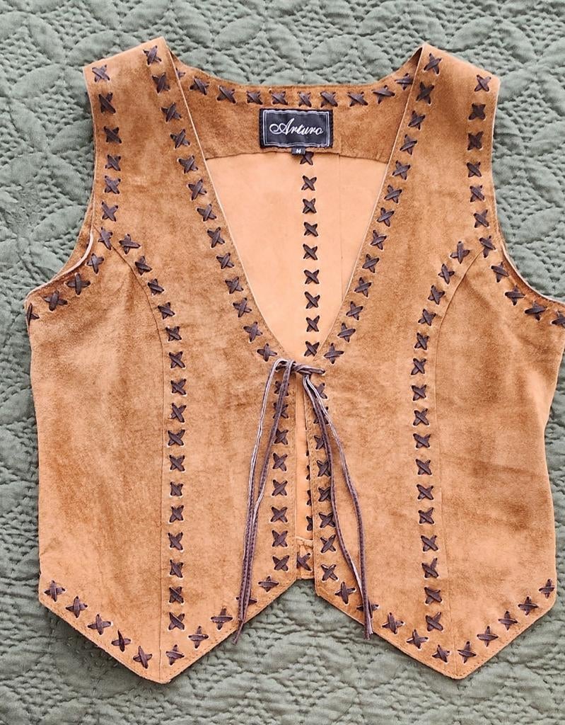 Gilet, goedkoop! Echt lether, Ophalen of Verzenden, Zo goed als nieuw