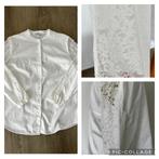 Witte blouse Peter Hahn met kant, maat 42, Kleding | Dames, Blouses en Tunieken, Verzenden, Zo goed als nieuw, Maat 42/44 (L)