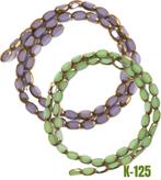 2x Streng met 46 facet glaskralen groen & paars Nieuw K-125, Ophalen of Verzenden, Nieuw, Kraal
