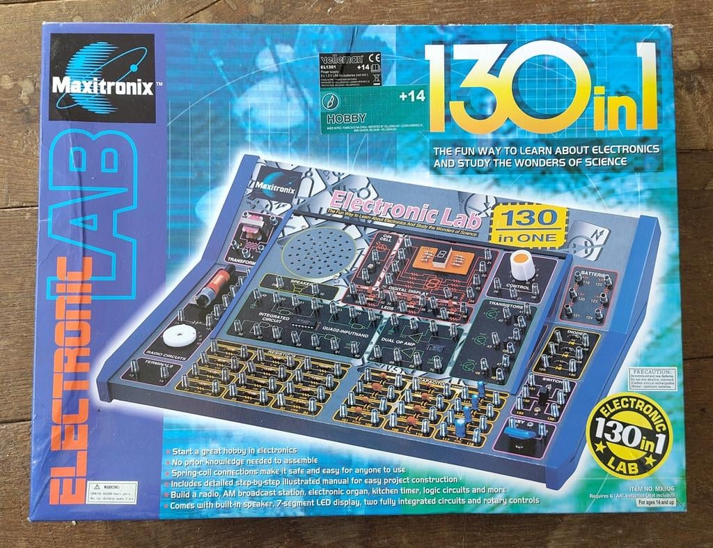 Velleman 130-in-1 Projecten Kit voor Elektronica Onderzoeker, Ophalen of Verzenden, Zo goed als nieuw