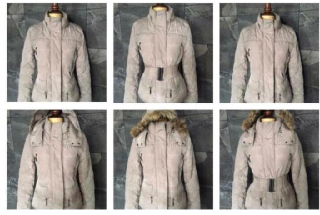 Mooie PLG Poolgirl winterjas dons beige lichtgewicht, Ophalen of Verzenden, Zo goed als nieuw, Maat 38/40 (M), Beige
