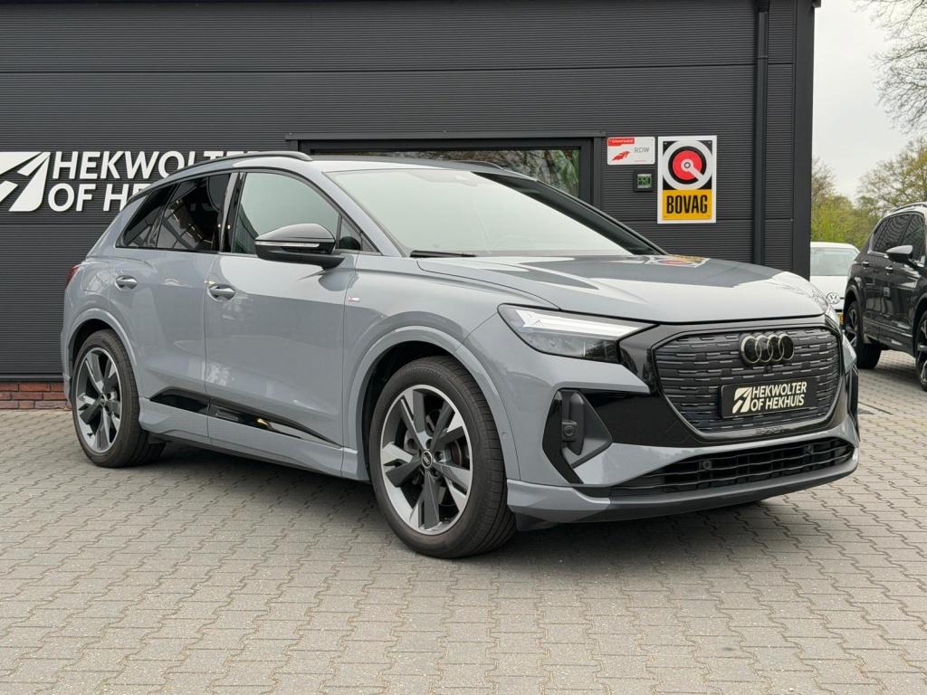 Audi Q4 e-tron 40 77 kWh S-Line | Leder | Sonos | Camera | A, Automaat, 0 cilinders, Gebruikt, 82 kWh