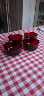 Arcoroc Sierra rood schaaltjes, Huis en Inrichting, Keuken | Servies, Ophalen of Verzenden, Overige stijlen, Glas, Schaal of Schalen