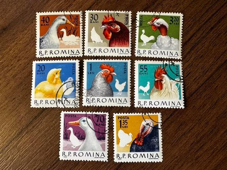 Roemenië 1963 - Kippen Vogels - Gestempelde Postzegels, Ophalen of Verzenden, Overige landen, Gestempeld