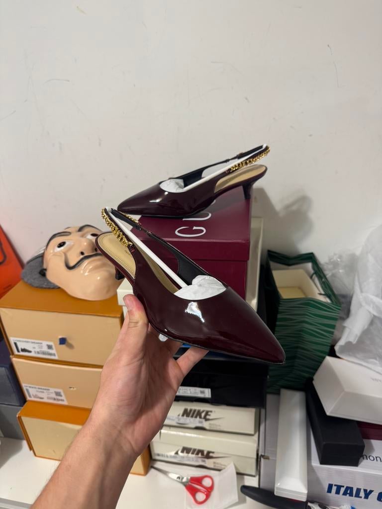 Gucci Heels Bordeaux, Ophalen of Verzenden, Nieuw, Rood