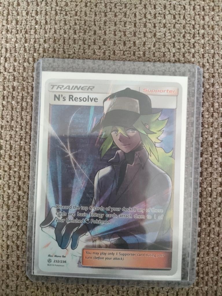 Pokemon kaart trainer N's Resolve, Ophalen of Verzenden, Zo goed als nieuw, Losse kaart