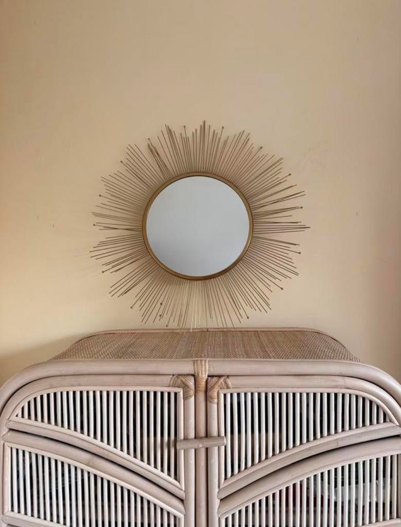 Sissy Boy Spiegel - Gouden Zonnespiegel, Huis en Inrichting, Ophalen, Zo goed als nieuw, Rond, 50 tot 75 cm