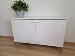 Pastoe hoogglans wit dressoir - 128x83x45 cm, Ophalen, 100 tot 150 cm, Strak, modern design, 25 tot 50 cm