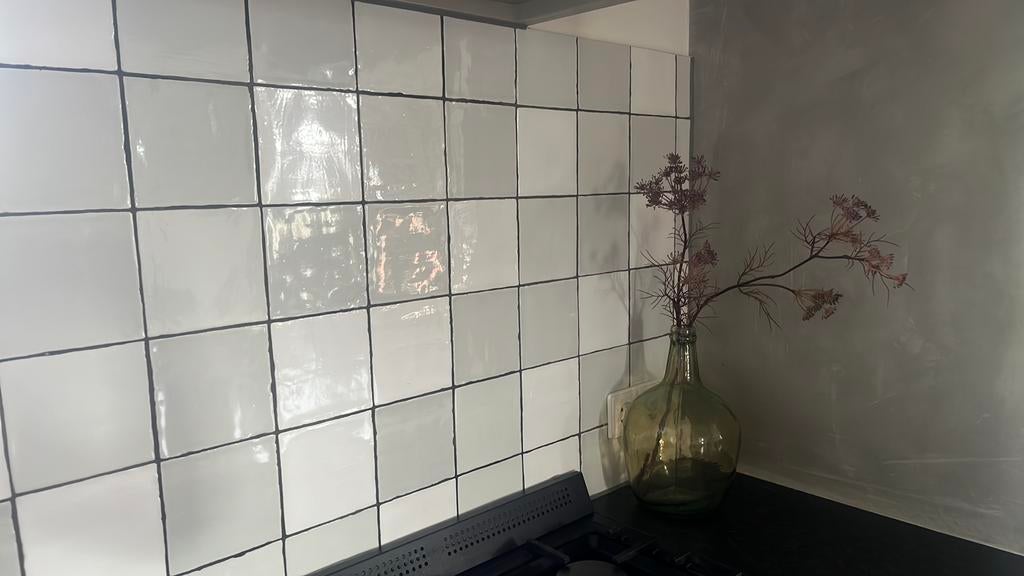 39 stuks siertegeltjes beige/taupe 13 cm, Doe-het-zelf en Verbouw, Tegels, Ophalen, Minder dan 20 cm, Zo goed als nieuw, Minder dan 5 m²