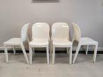 Set van 4, vintage Philippe Starck eetkamerstoelen, Ophalen, Kunststof, Gebruikt, Wit