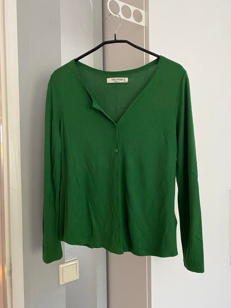 Groen vestje van Nice Things, maat M, Kleding | Dames, Ophalen, Zo goed als nieuw, Maat 38/40 (M), Groen