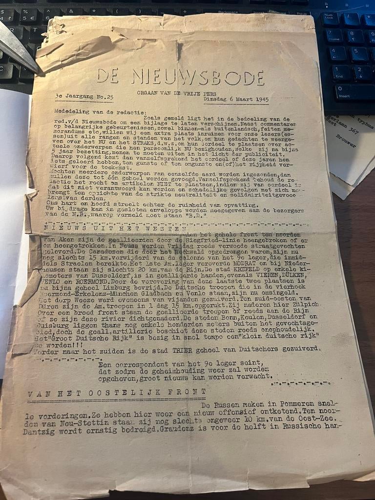 De Nieuwsbode, Verzamelen, Ophalen of Verzenden, 1940 tot 1960, Nederland, Krant
