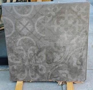 Keramiek tegels 60x60 antraciet, effen en met patroon, Ophalen, Nieuw