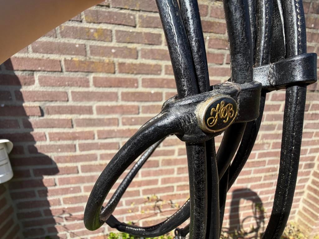 Rondgenaaid hoofdstel HB full met twee neusriemen, Ophalen of Verzenden, Zo goed als nieuw, Dressuur