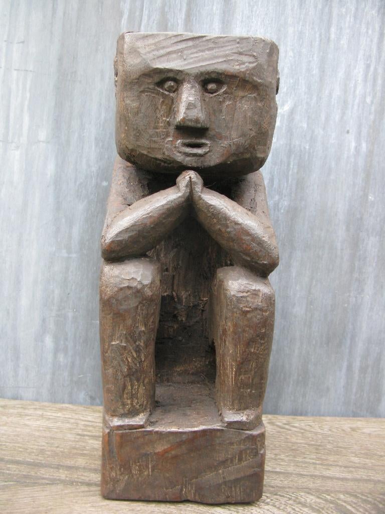 PUTHALI NEPAL NAMASTE BEELD HOUT, Ophalen of Verzenden