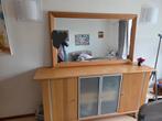 Gratis eiken buffetkast met losse spiegel, Ophalen, Gebruikt, 25 tot 50 cm