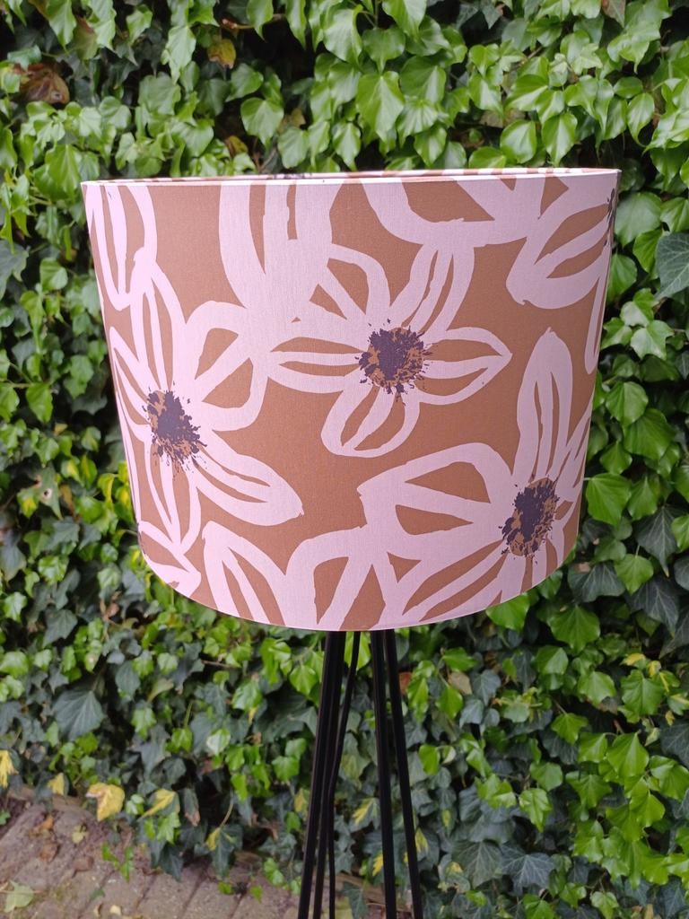 2 Nieuwe lampenkappen, diameter 30 cm, 22 cm hoog, Ophalen, Bruin, Rond, Nieuw