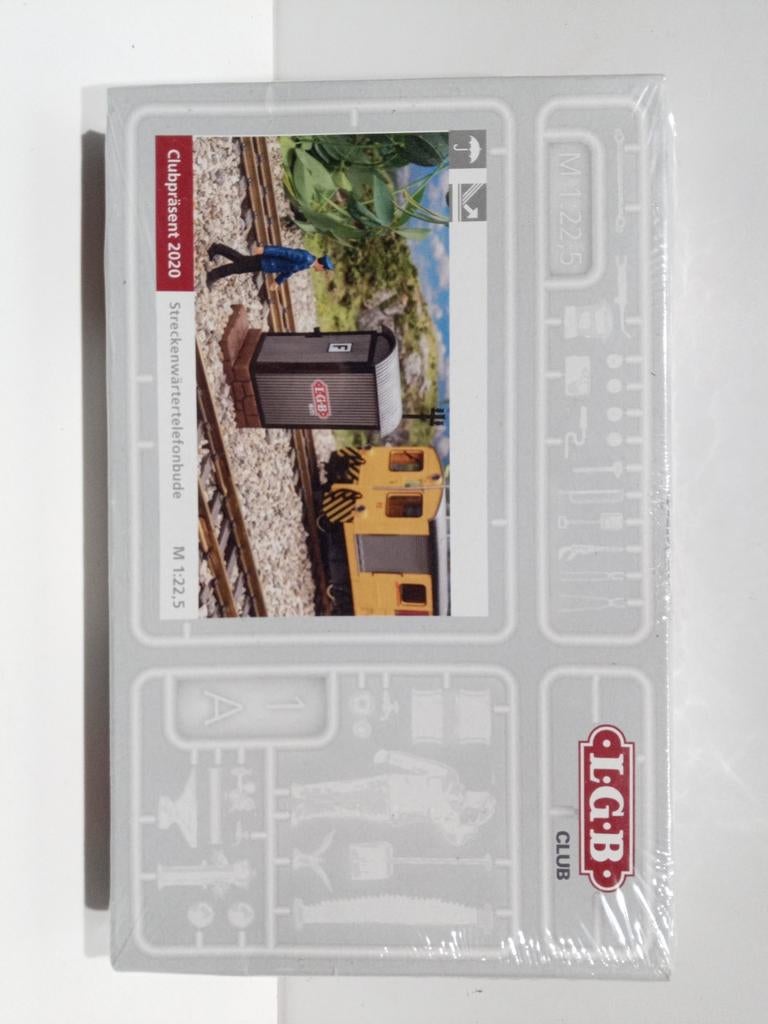 LGB Clubpresent 2020 Streckenwärtertelefonbude Nieuw, Gelijkstroom of Wisselstroom, Brug, Tunnel of Gebouw, Nieuw, Ophalen of Verzenden