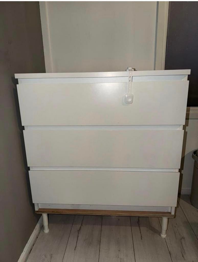 Malm ladekast, Huis en Inrichting, Kasten | Ladekasten, Ophalen, Gebruikt, 50 tot 100 cm, 3 of 4 laden