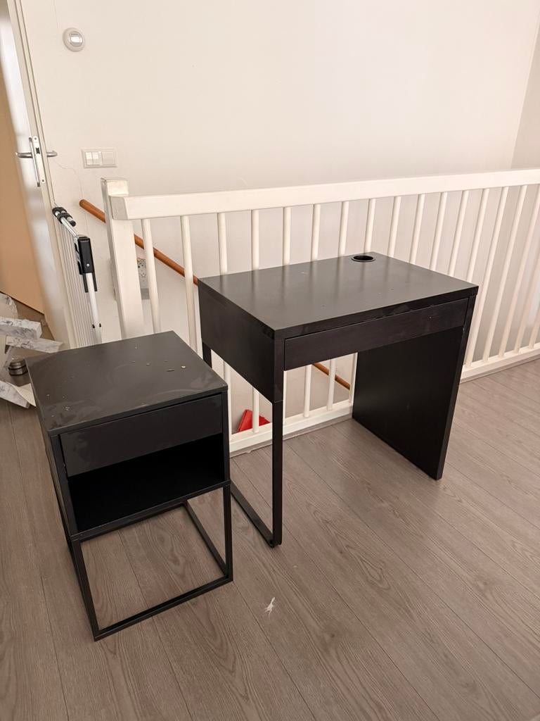 IKEA bureau & nachtkastje, Ophalen, Gebruikt, 45 tot 65 cm, 70 cm of meer