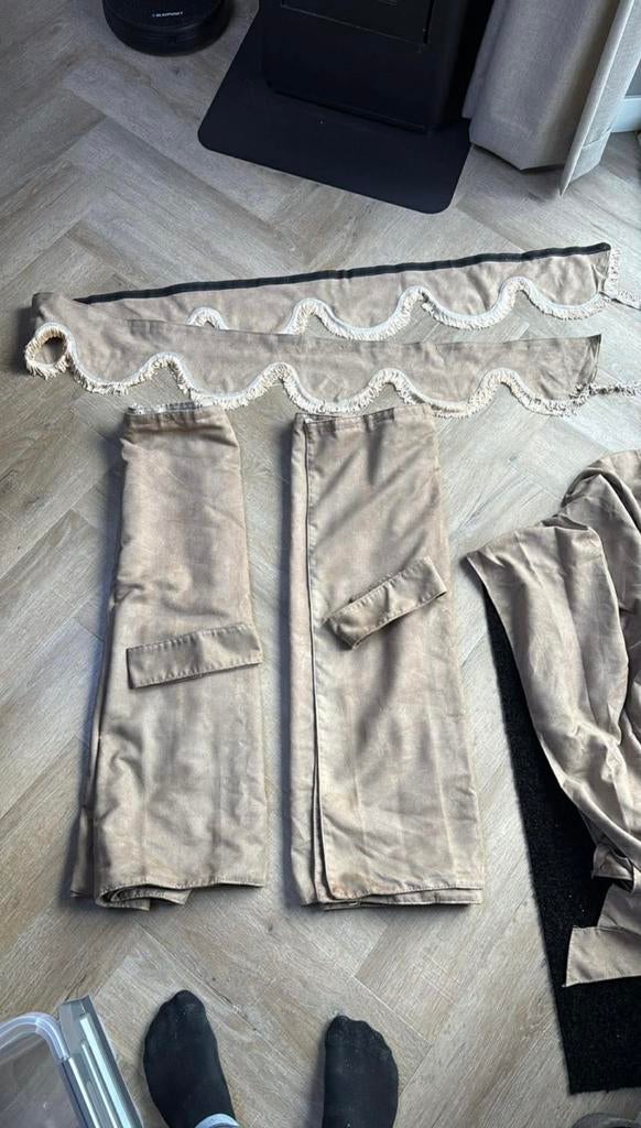 Compleet setje zijgordijnen, raamband en wolkgordijn, Ophalen of Verzenden, Interieur en Bekleding