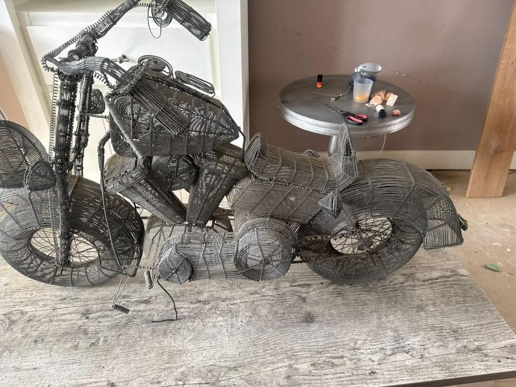 Unieke Harley Davidson decoratie van vlechtdraad, Ophalen of Verzenden, Gebruikt, Overige typen