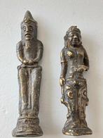 2x bronzen beeldje reis amulet aziatisch ? hindoe ?, Ophalen of Verzenden