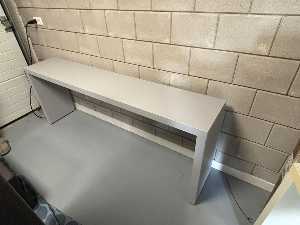 Ikea bedtafel Malm - sidetable, Gebruikt, Ophalen of Verzenden, 150 tot 200 cm, 25 tot 50 cm