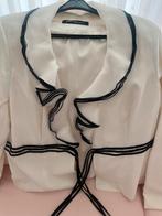 Frans Molenaar C&A blazer, wit met zwart detail, Kleding | Dames, Tops, Ophalen of Verzenden, Zo goed als nieuw, Wit, Lange mouw