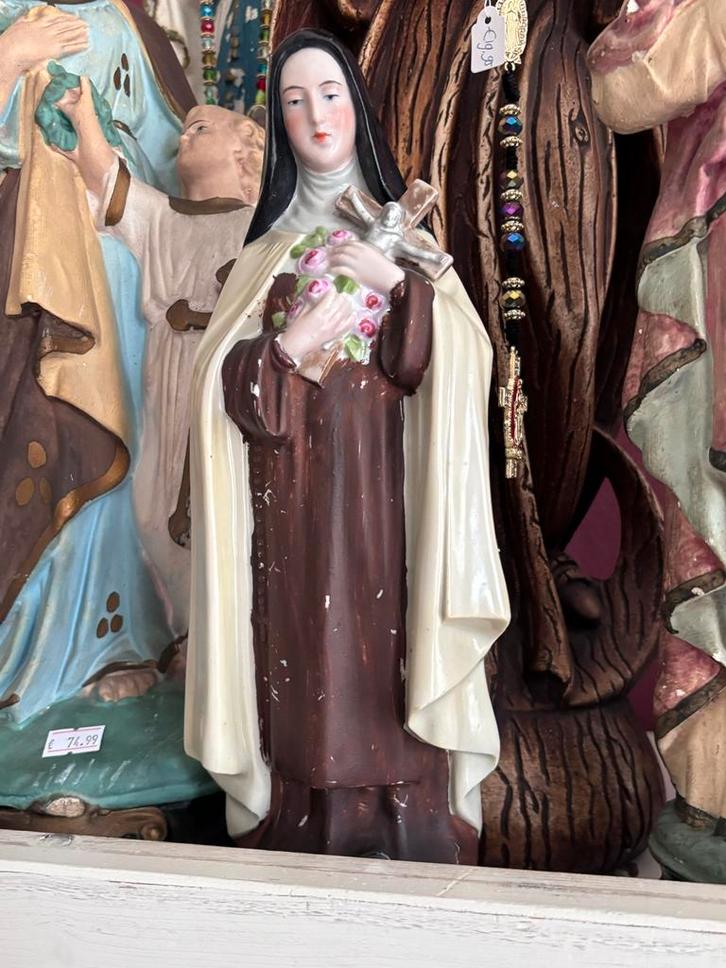 Oud Theresia beeld - Religieus kunstwerk, Antiek en Kunst, Antiek | Religie, Ophalen of Verzenden