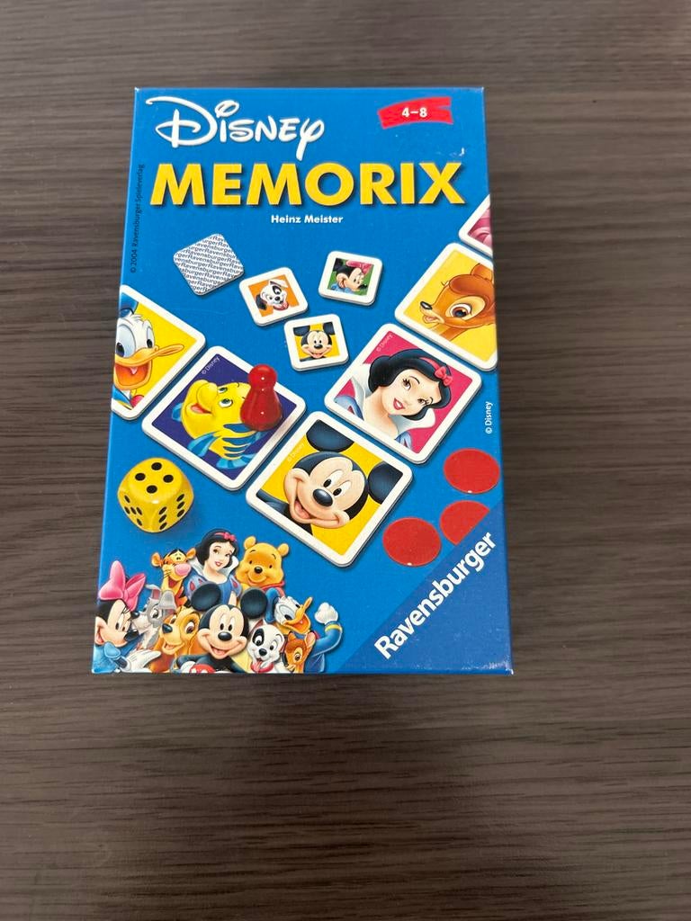 Disney Memorix Ravensburger Gezelschapsspel, Hobby en Vrije tijd, Gezelschapsspellen | Overige, Gebruikt, Een of twee spelers