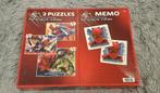 Spiderman puzzel/memorie, Ophalen, 10 tot 50 stukjes, Zo goed als nieuw
