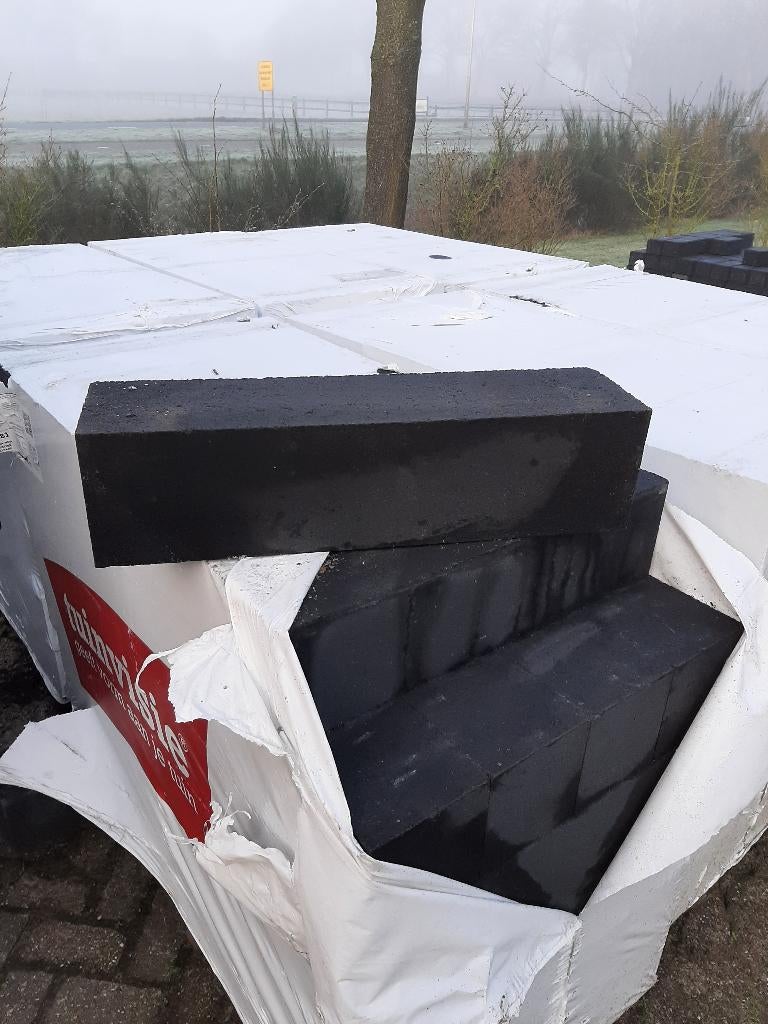 Linea stapelblokken Wallblock antraciet 15x15x60, Tuin en Terras, Ophalen, Overige typen, Nieuw, 10 m² of meer