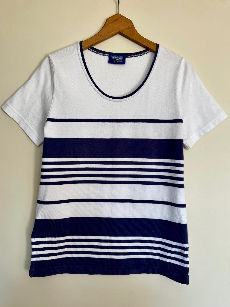 blauw-wit gestreept T-shirt van katoen van Liberty Island, Kleding | Dames, Blauw, Liberty Island, Ophalen of Verzenden, Zo goed als nieuw