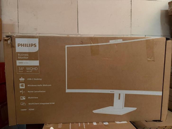 Philips 34B1U5600CH/00 - 34 inch WQHD VA Monitor, Computers en Software, Monitoren, Zo goed als nieuw, 61 t/m 100 Hz, USB-C, Ultrawide