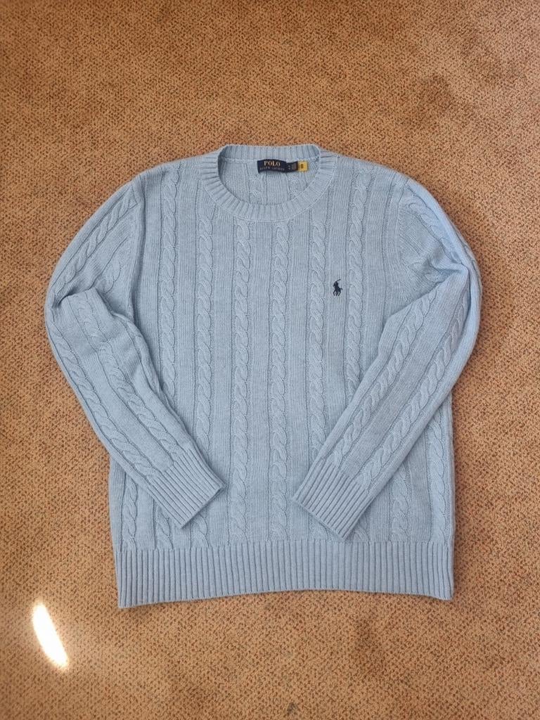 Ralph Lauren knit baby blue., Ophalen of Verzenden, Zo goed als nieuw, Maat 56/58 (XL), Blauw