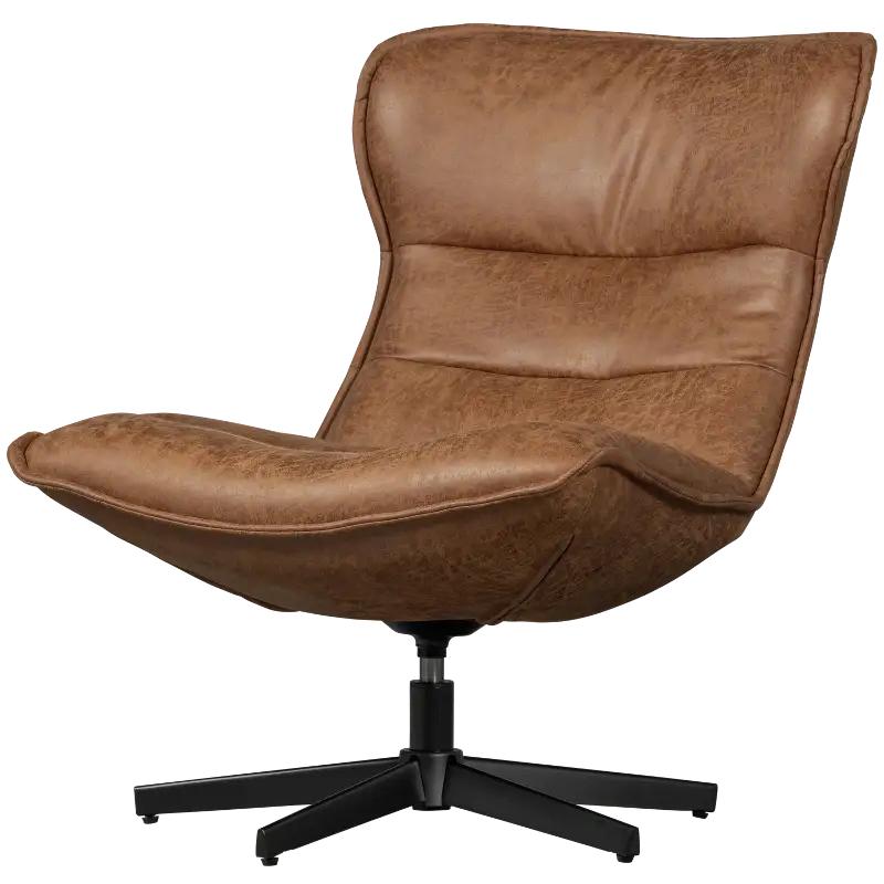 Draaifauteuil lederlook, Huis en Inrichting, Ophalen of Verzenden, Zo goed als nieuw, 75 tot 100 cm, 50 tot 75 cm
