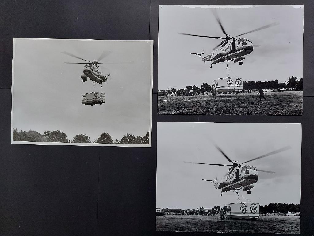 3 foto's van een KLM Helikopter de PH-NZA (F1010), Ophalen of Verzenden, Gebruikt, Kaart, Foto of Prent