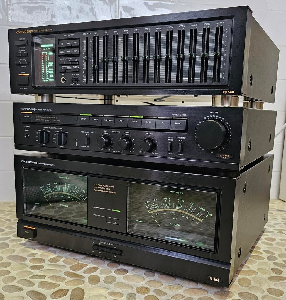 Onkyo INTEGRA topset EQ540 P304 M504 geserviced + garantie !, ONKYO, Refurbished, Losse componenten, Tuner of Radio