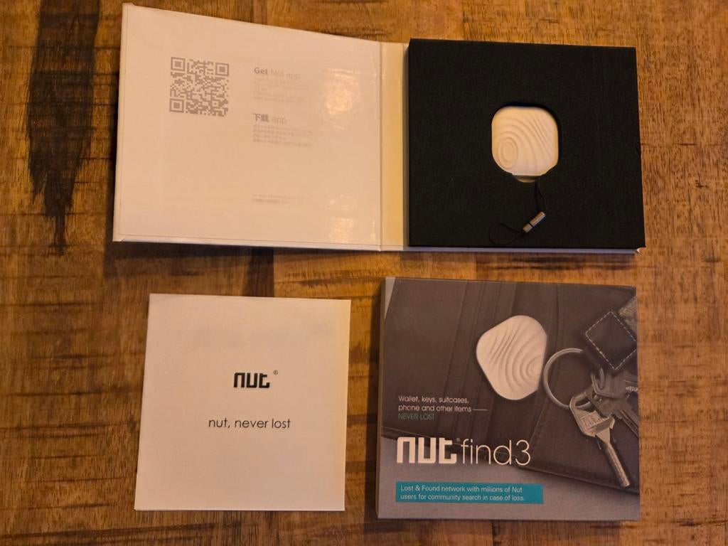 Keyfinder Nut find 3   sleutelzoeker  voor iPhone of Samsung, Ophalen of Verzenden