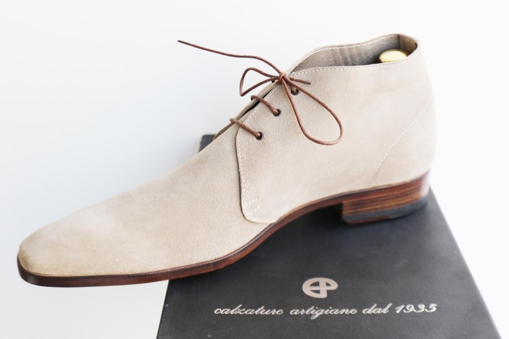 Nieuw! Enrico Piaceri licht suède chukka-boots in 11.5 = 46, Enrico Piaceri, Overige kleuren, Boots, Nieuw