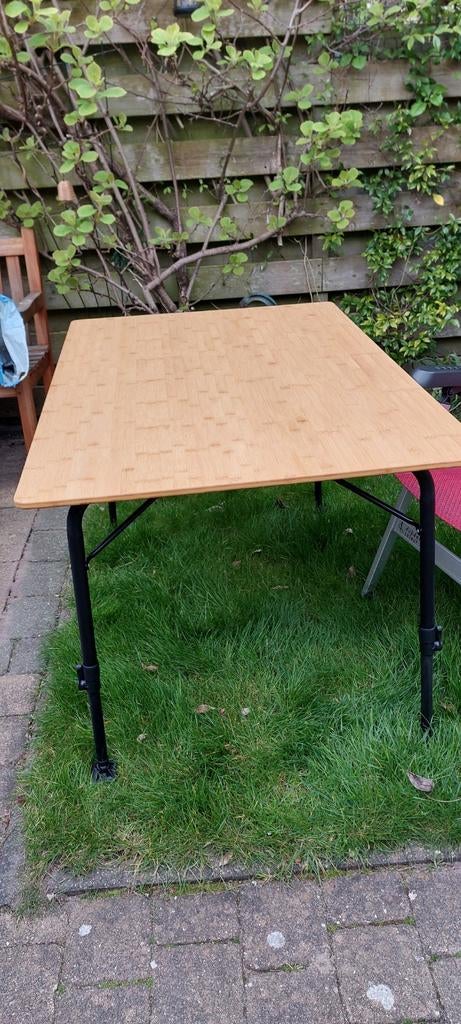 Campingtafel bamboe houten blad 120x80 cm, Ophalen of Verzenden