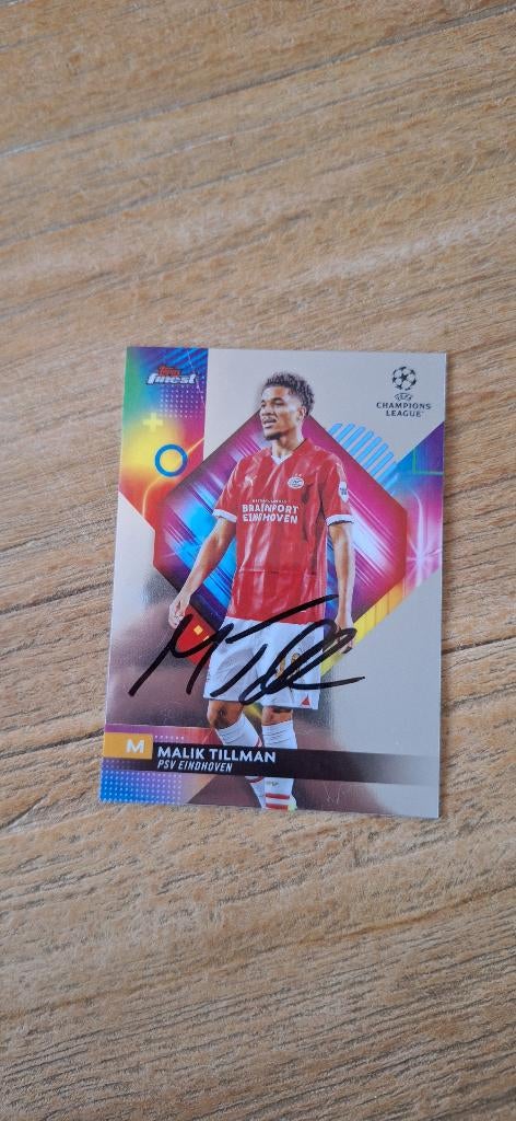 Topps trading card met handtekening; Malik Tillman # PSV, Ophalen of Verzenden, Nieuw, PSV, Spelerskaart