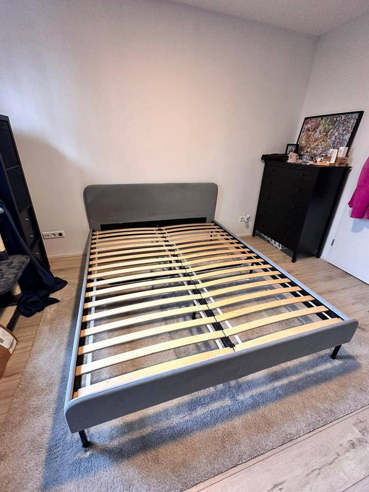 Ikea slattum 160x200 for sale, Huis en Inrichting, Slaapkamer | Bedden, Zo goed als nieuw, Tweepersoons, 160 cm, 200 cm, Metaal