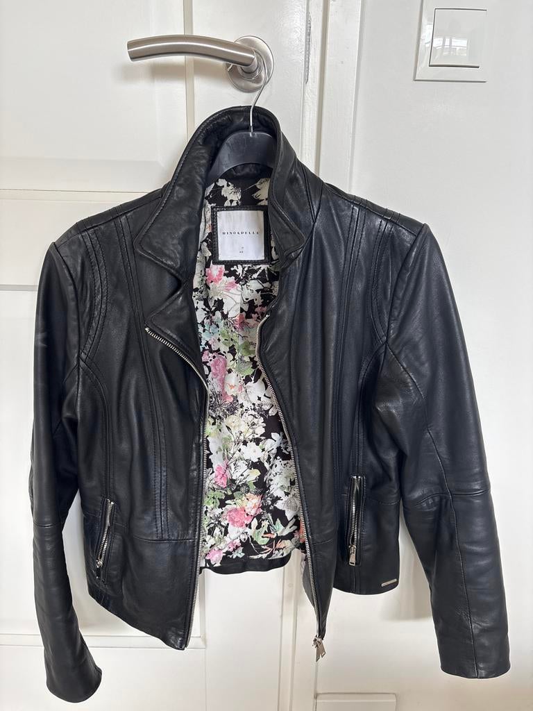 Rino en Pelle leren jasje zwart maat 40, Kleding | Dames, Jassen | Zomer, Ophalen of Verzenden, Gedragen, Maat 38/40 (M), Zwart