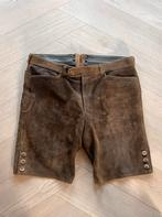 Lederhose - Bruin, Echt Leer, Maat 56, Ophalen of Verzenden, Gedragen, Maat 56/58 (XL), Bruin